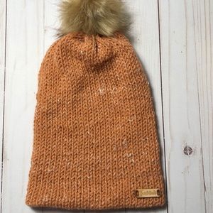 Pumpkin Spice Slouchy Pom Pom Beanie